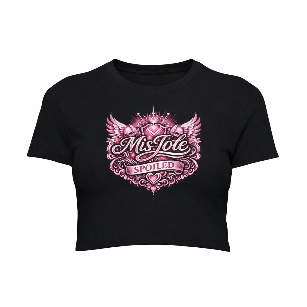 Spoiled Princess Heart Graphic Crop Top