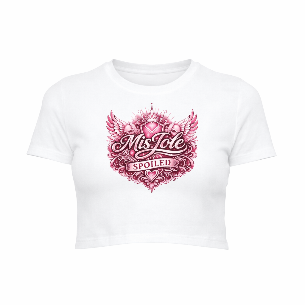 Spoiled Princess Heart Graphic Crop Top